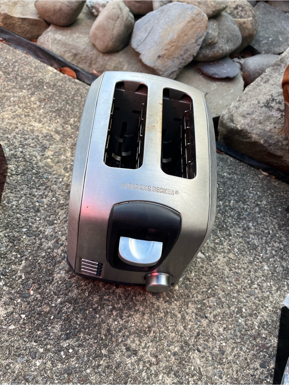 Black & Decker Stainless Steel 2-Slot Toaster with Black Accents